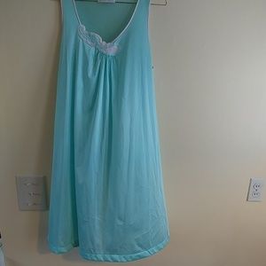 Nightgown in Aqua and Pink